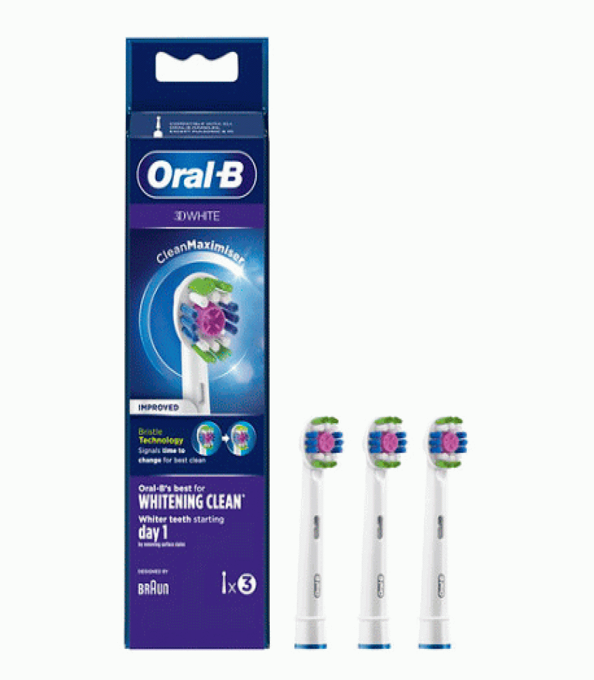 Recambio cepillo eléctrico Oral B 3D White 3 unidades