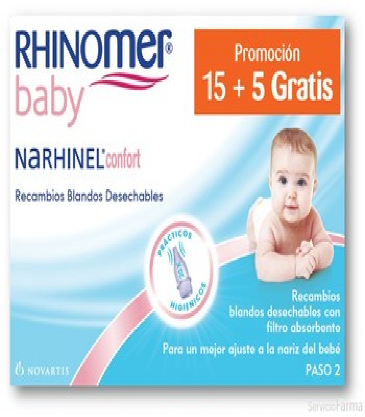 Rhinomer Baby Narhinel Confort 20 Recambios Blandos Desechables