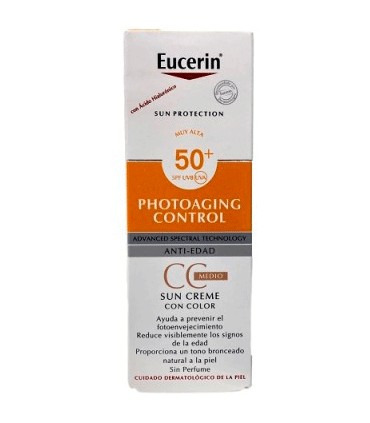 Eucerin Sun Creme Photoaging Control CC spf 50 + Tono Medio 50 ml