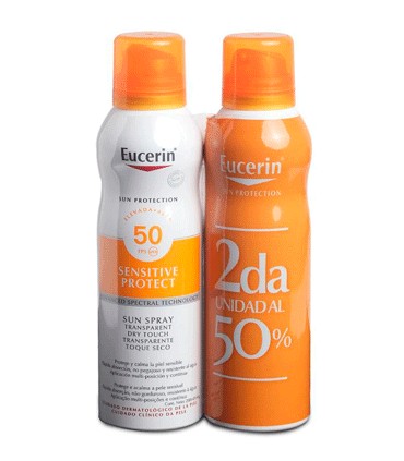 Eucerin Sun Duplo Spray Dry Touch  spf50+ Transparente 200ml+200ml
