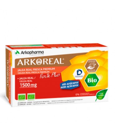 Arkoreal Forte Plus Jalea Real 1500 mg  20 Ampollas Sin Azúcares